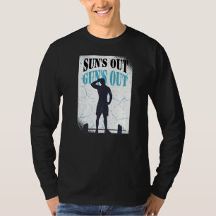 Sun's Out Guns Out Graphic Men Women Bodybuilding  T-Shirt