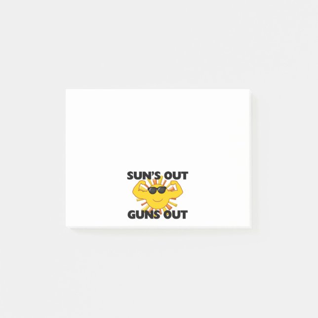 Sun's Out Guns Out Post-it Notes (Front)