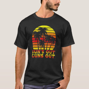 Suns Out Guns Palm Beach Retro 80s Summer Vacation T-Shirt