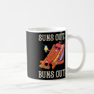 Suns Out Hot Dog Buns Out Sausage Bbq Hotdog Coffee Mug