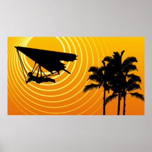sunscene hang gliding poster