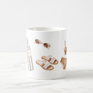 Sunscreen Bathing Suit Sandals Coffee Mug