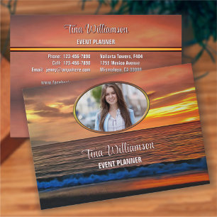 Sunset 1577 QR Code Business Card