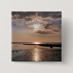 SUNSET 15 CM SQUARE BADGE
