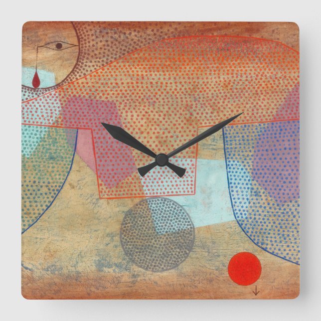 Sunset, 1930 by Paul Klee Square Wall Clock (Front)