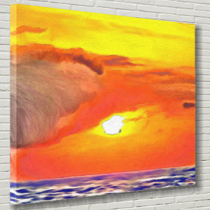 Sunset 2443 Original Art Canvas Print