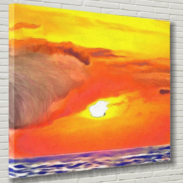 Sunset 2443 Original Art Canvas Print (Creator Uploaded)