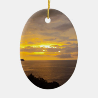 Sunset 2 Costa Rica Ceramic Tree Decoration