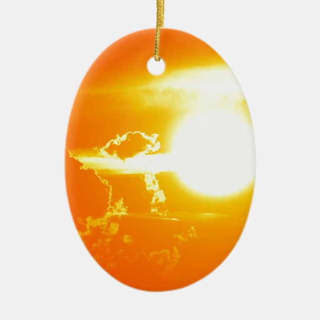 sunset 3 ceramic tree decoration (Front)