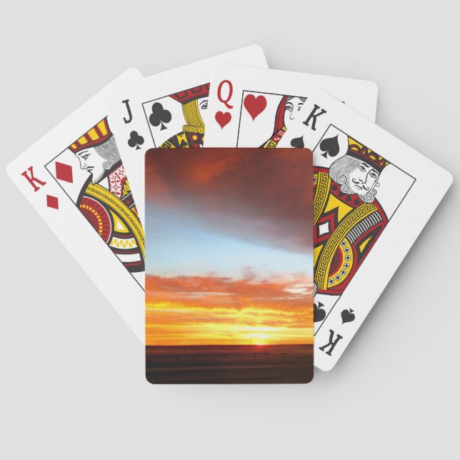 Sunset 3 playing cards (Back)