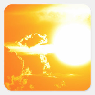 sunset 3 square sticker