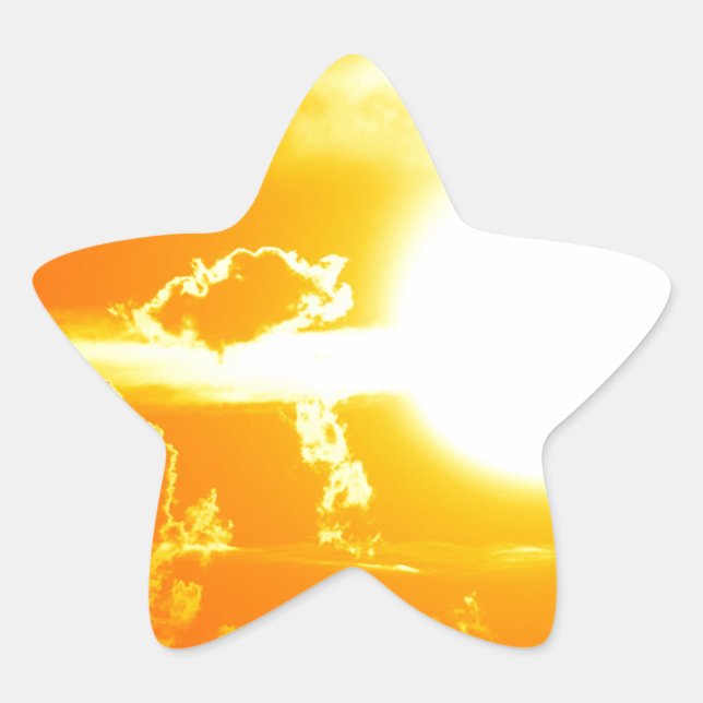 sunset 3 star sticker (Front)
