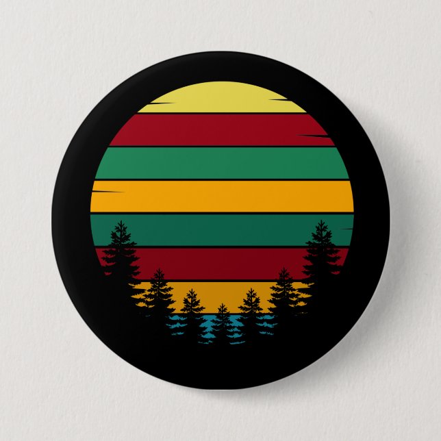 SUNSET 7.5 CM ROUND BADGE (Front)