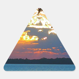 Sunset Ablaze Triangle Sticker