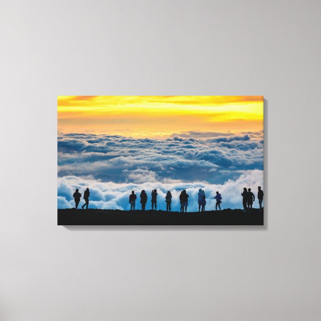 Sunset Above the Clouds Maui Canvas Print (Front)
