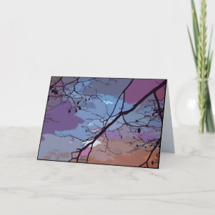 Sunset Abstract Birthday Card