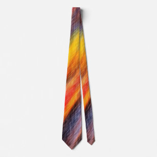 Sunset Abstract Colors Tie