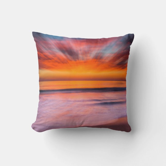 Sunset abstract from Tamarack Beach Cushion (Front)