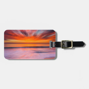 Sunset abstract from Tamarack Beach Luggage Tag