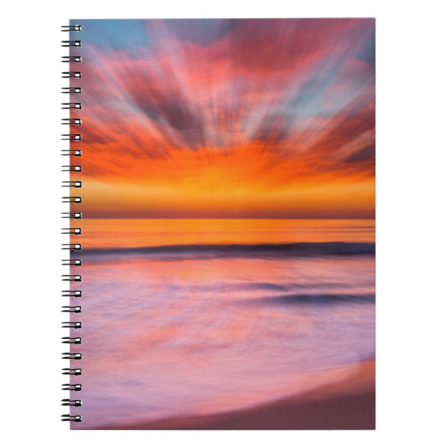 Sunset abstract from Tamarack Beach Spiral Notebook (Front)
