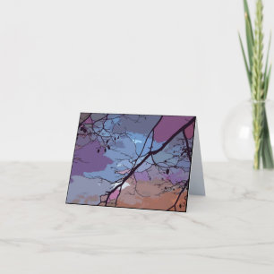 Sunset Abstract Thank You Card