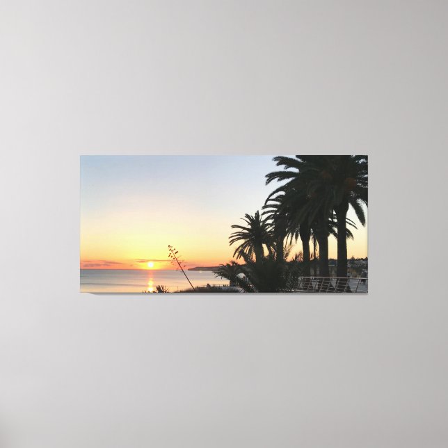 Sunset Across Armacao de Pera Bay Algarve Canvas Print (Front)