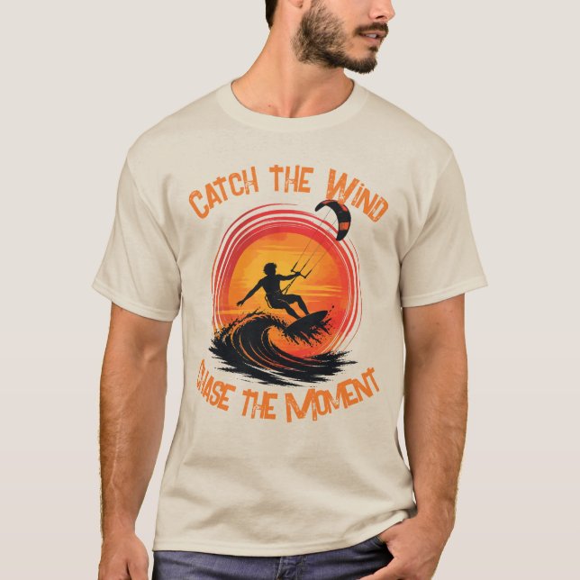 Sunset Air Rush Kitesurfing Sunset T-Shirt (Front)