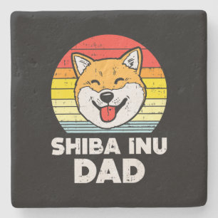 Sunset and akita dog Beautiful Dog Present Stone Coaster