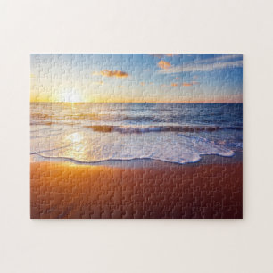 Sunset and beach jigsaw puzzle