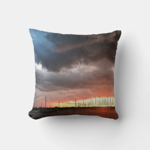 Sunset and Boats on the Water Picture Cushion
