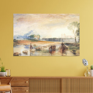 Sunset and Moonrise Canvas Print