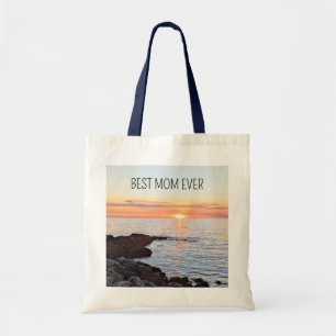 Sunset and Ocean Photo Best Mum Ever Tote Bag