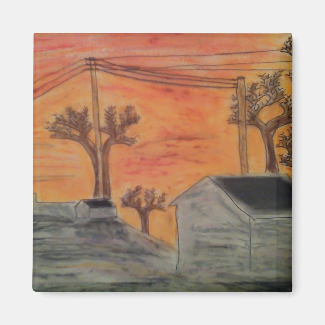 Sunset and shadows magnet (Front)