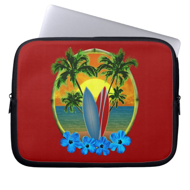 Sunset And Surfboards Laptop Sleeve (Front)