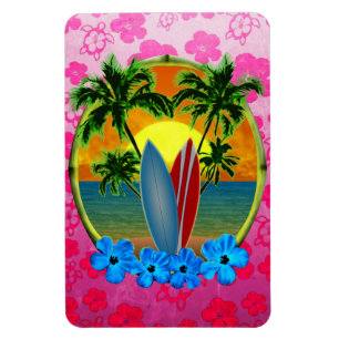 Sunset And Surfboards Magnet