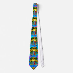 Sunset And Surfboards Tie
