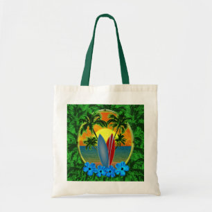 Sunset And Surfboards Tote Bag