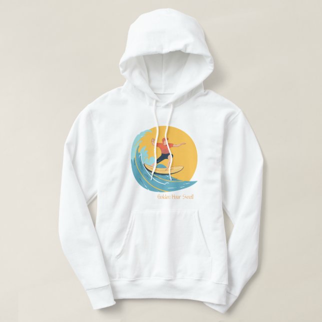 Sunset and Surfing  Hoodie (Design Front)