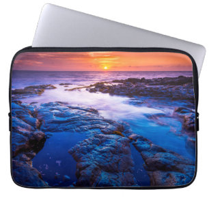 Sunset And Tide Pool In Hawaii Laptop Sleeve