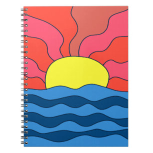 Sunset and Waves Notebook