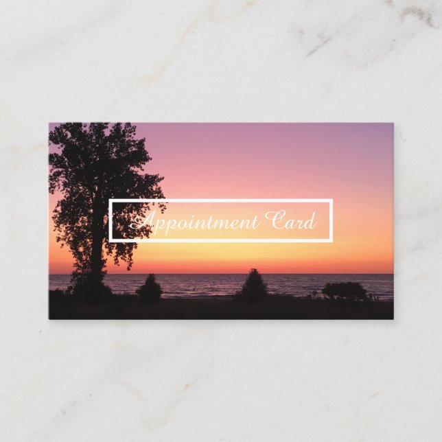 sunset appointment reminder card (Front)