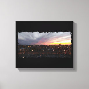 Sunset - April 6, 2018 7:34PM. Canvas Print