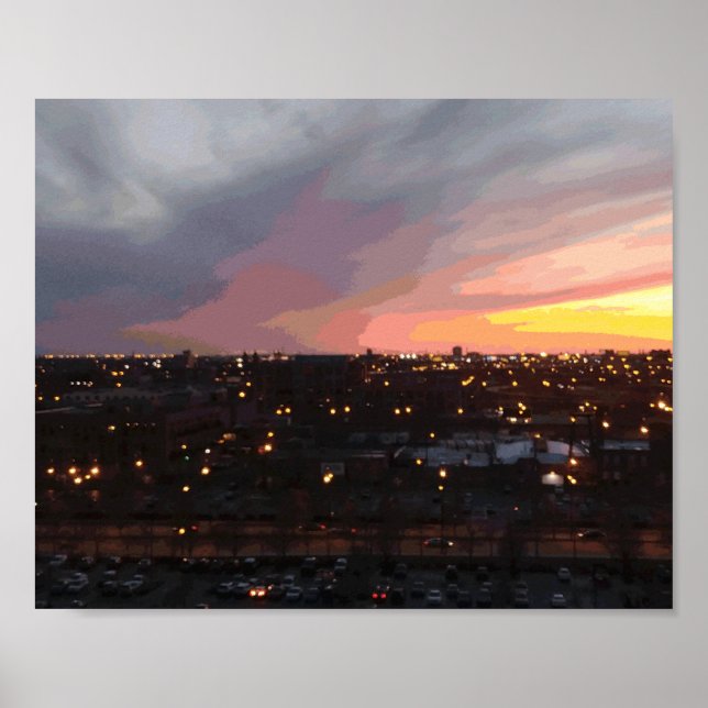 Sunset - April 6, 2018 7:34PM. Poster (Front)