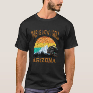 Sunset Arizona Az Mountain Love Vintage State Mons T-Shirt