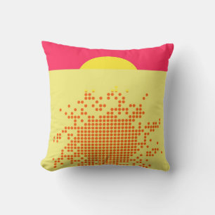 Sunset Art Design Abstract Pillow
