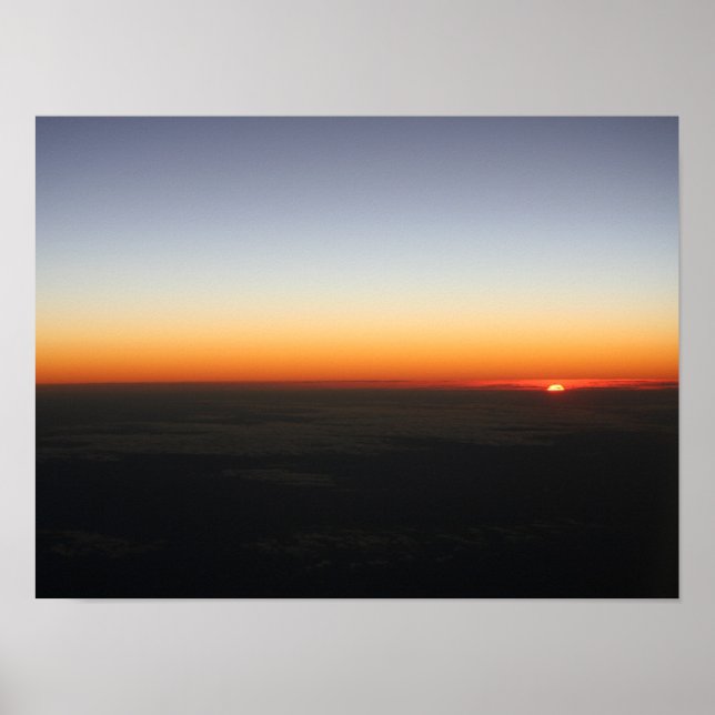 Sunset at 35,000ft Poster (Front)
