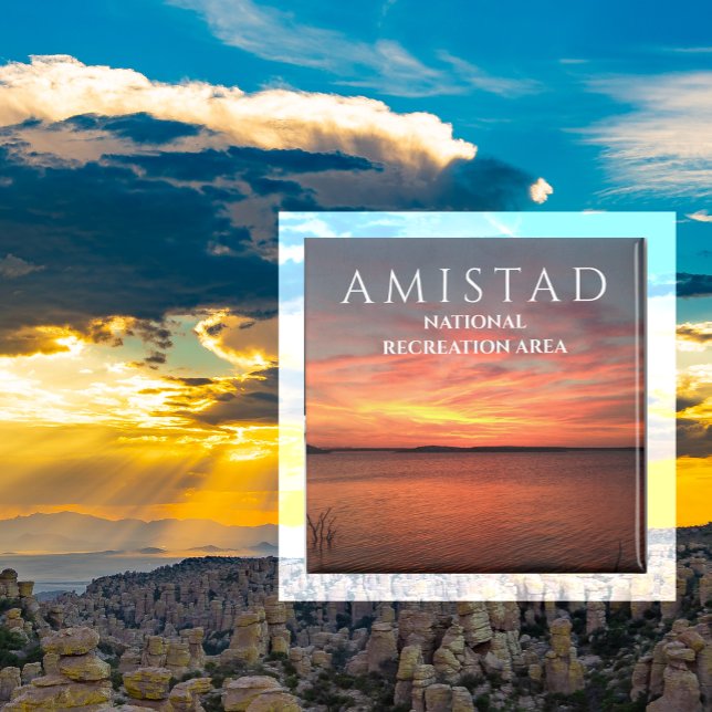 Sunset at Amistad Reservoir, Amistad NRA, Texas Magnet (Creator Uploaded)