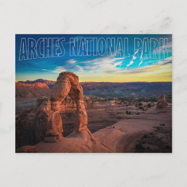 Sunset at Arches National Park, Utah Postcard (Front)