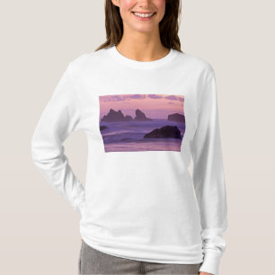 Sunset at Bandon Beach Sea Stacks. T-Shirt