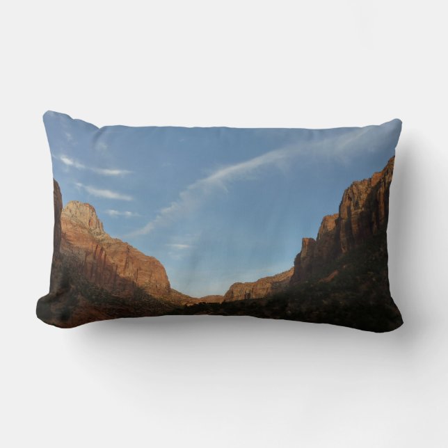 Sunset at Canyon Junction at Zion National Park Lumbar Cushion (Front)